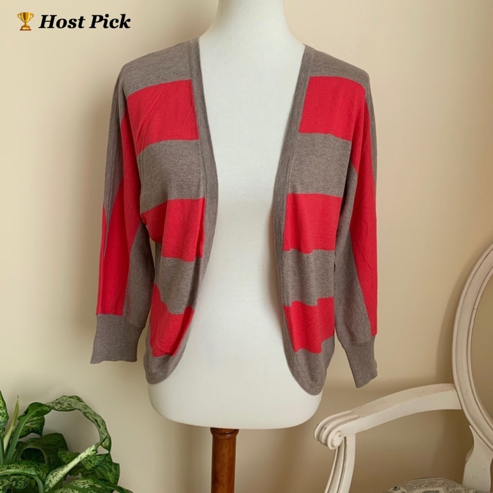 Forever 21 Striped Open Cardigan Sweater